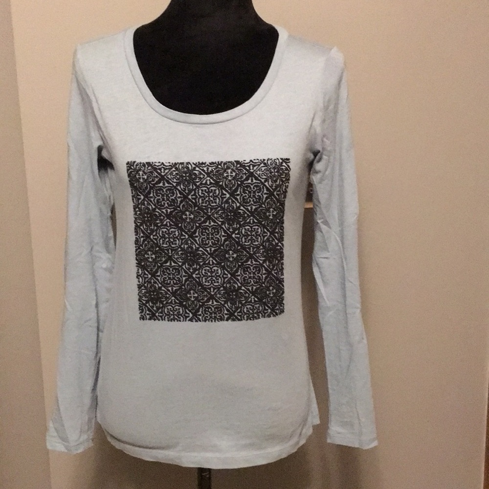 Loft blue glitter top